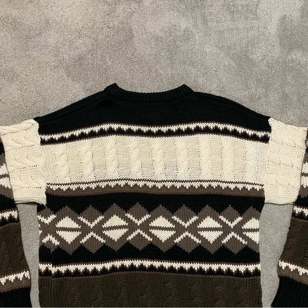 Vintage Northwest Territory Cable Knit Sweater Mens XL 100% Virgin Acrylic - Picture 14 of 15